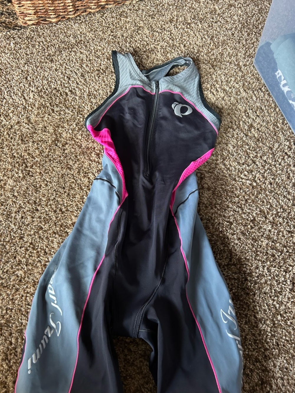Pearl Izumi Black, Gray & Pink Women's Tri/Training Bodysuit